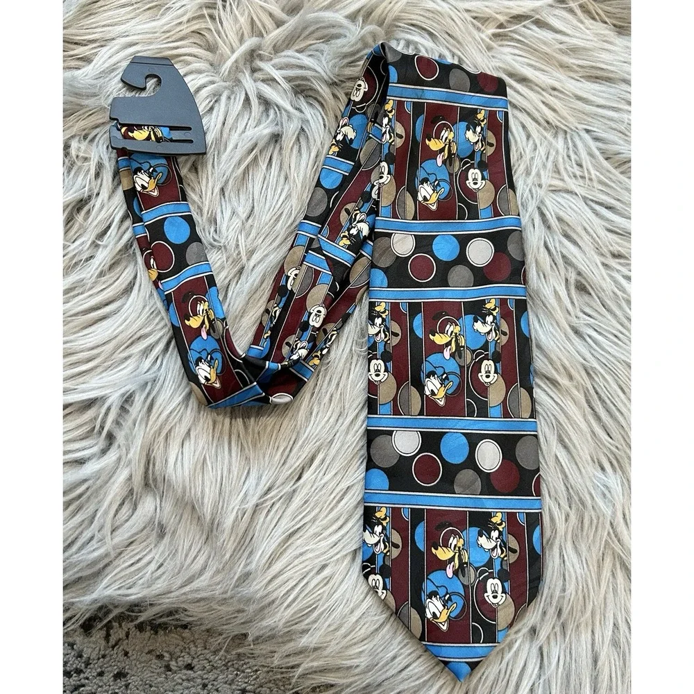 DISNEY Mickey Unlimited Men's Tie Mickey Mouse Pluto Donald‎ Goofy